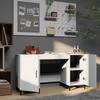 White Desk 140 X 50 X 75 Cm Engineered Wood