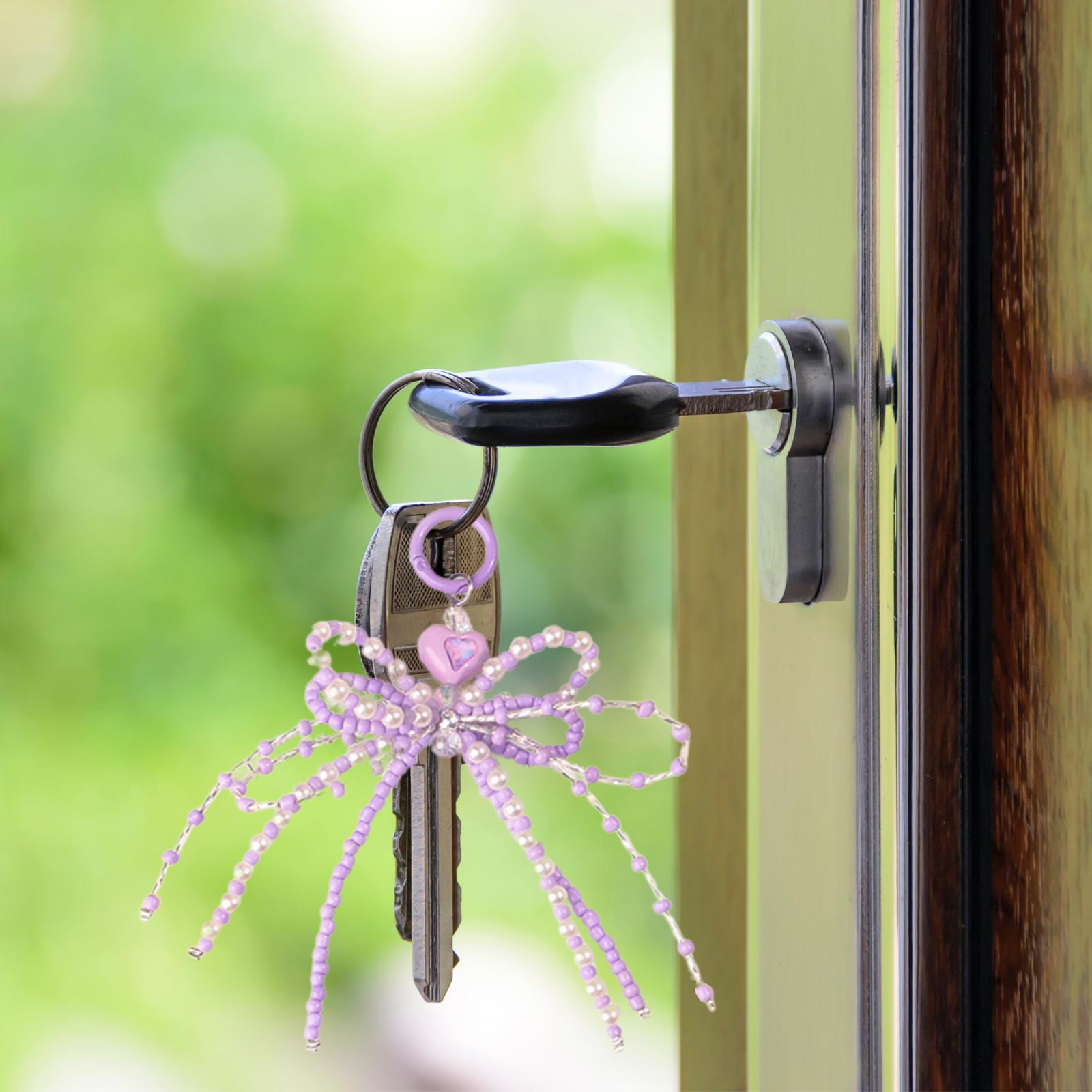 Красочные бисерные брелки и шнурки для ключей Уникальный бисерный бант для рюкзака — фото 5