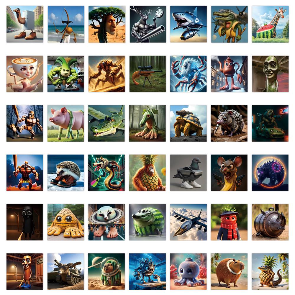 50/80 Amerikanische Shanhai Jing Graffiti-Aufkleber Kühlschrank Roller Wasserbecher DIY Personalisierte Aufkleber