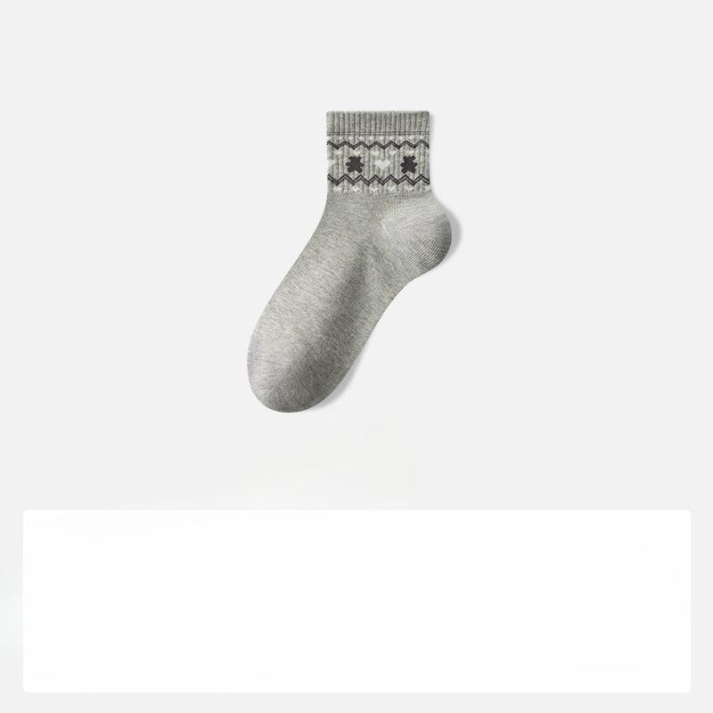 Sock Cotton Short Socks Pure Cotton White Boat Socks Summer and Spring All-cotton Socks