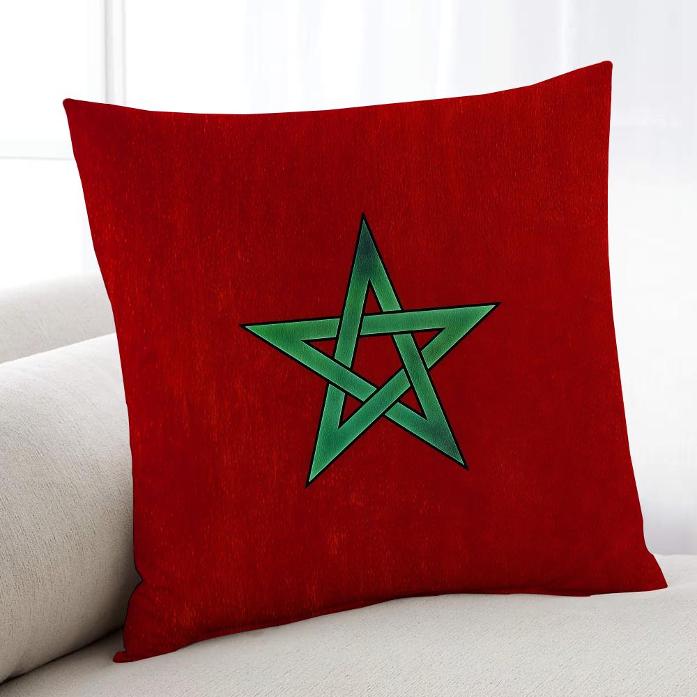 Cool Morocco Flag Cushion Cover Home Bedding Sofa Living Room Pillowcase Simple Soft Skin Cushion Cover Party Gift