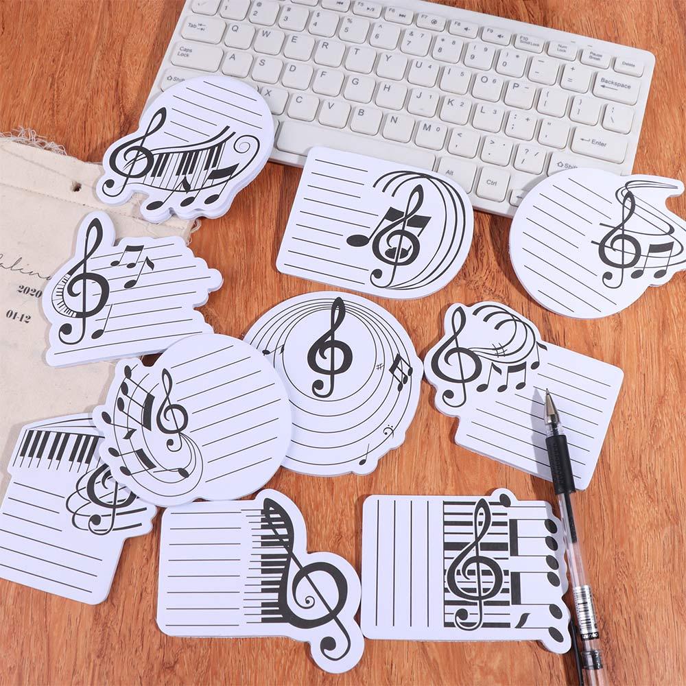 10Pcs/Set Various Music Shapes Music Note Sticky Notes Message Paper  Teen/Adult/ Girls