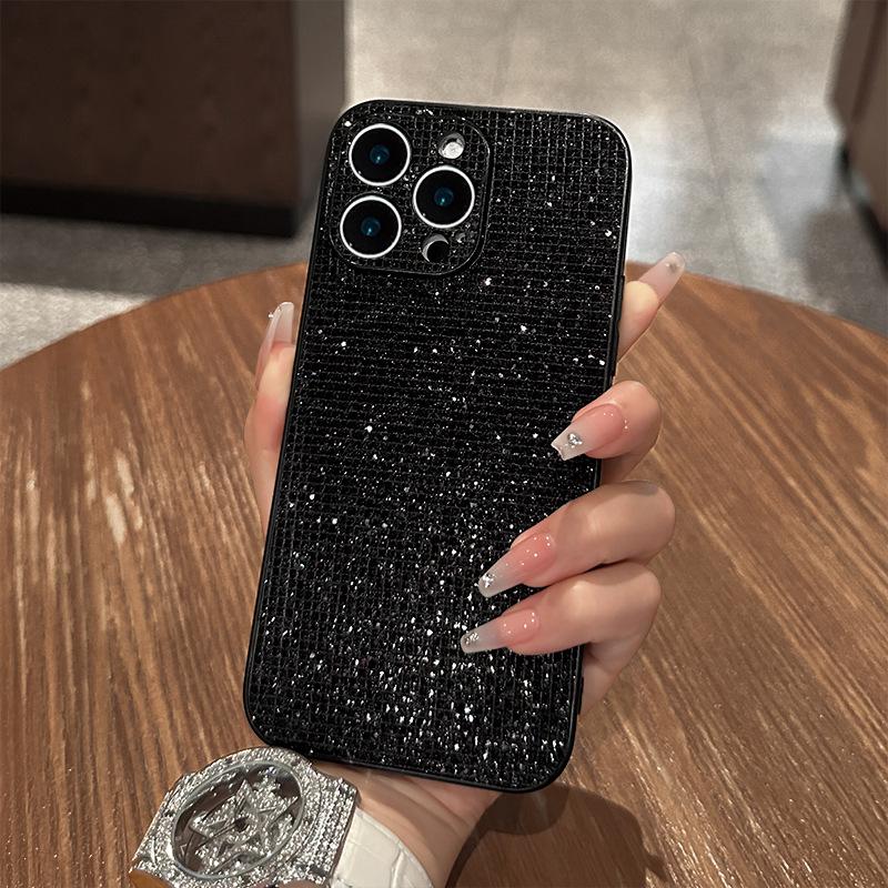 Applicable To Apple 16promax Mobile Phone Case Iphone15 Light Luxury Exquisite Flash Diamond 14 Girls 13 Advanced Sense 12 Hard