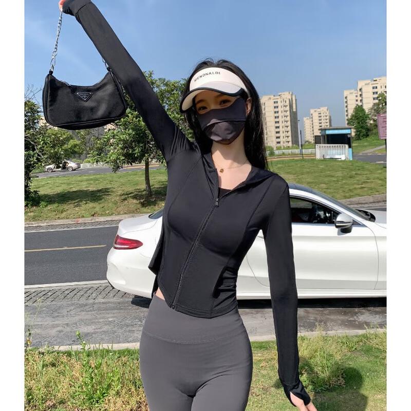 Women s Miling Ice Silk Cooling Slim Fit Yoga Jacket XL