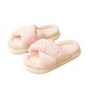 Cross Fuzzy Slippers: Non-Slip, Thick-Soled Indoor Cotton Slippers for Men and Women - Perfect for Autumn and Winter
