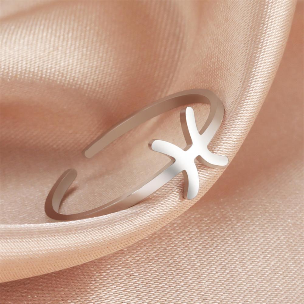 EUEAVAN Africa Berbers Symbol Rings for Women Men Stainless Steel Amazigh Letter Ethnic Berber Open Adjustable Ring Jewelry Gift