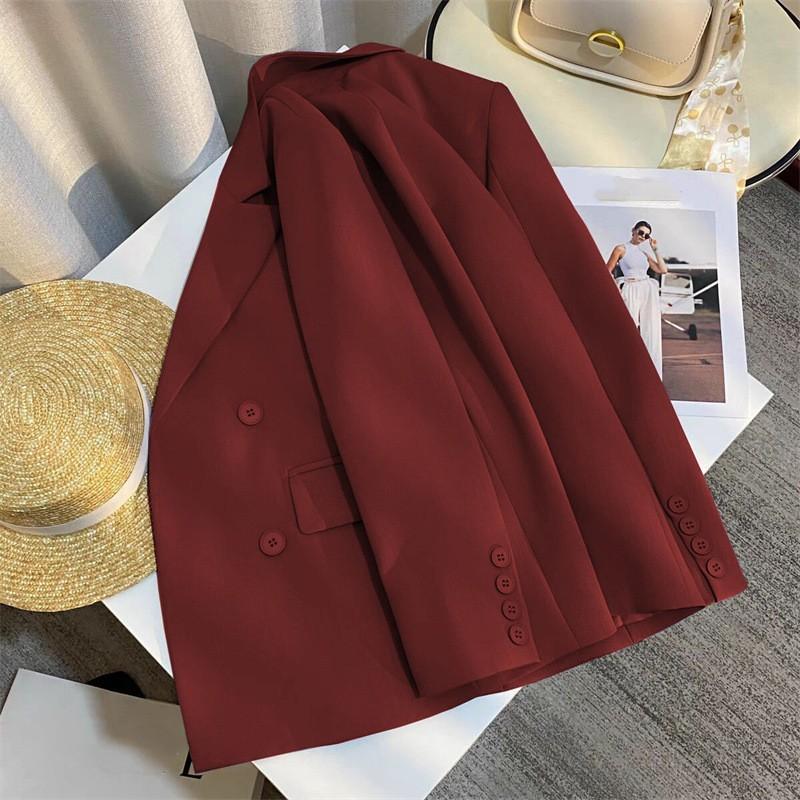 Women Long Sleeve Casual Office Blazer Jacket Lady Autumn Simple Commuter Outwears Coat