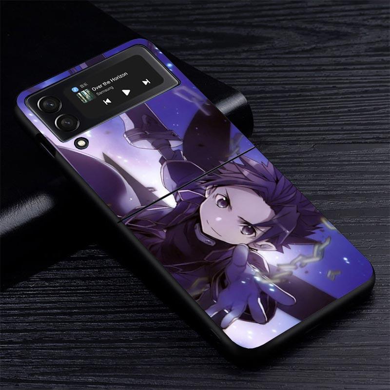 Sword Art Online Anime Z Flip 7 Phnoe Case For Samsung Z Flip 6 5 4 3 5G Galaxy ZFlip7 ZFlip4 ZFlip5 ZFlip6 ZFlip3 Phone Cover 4