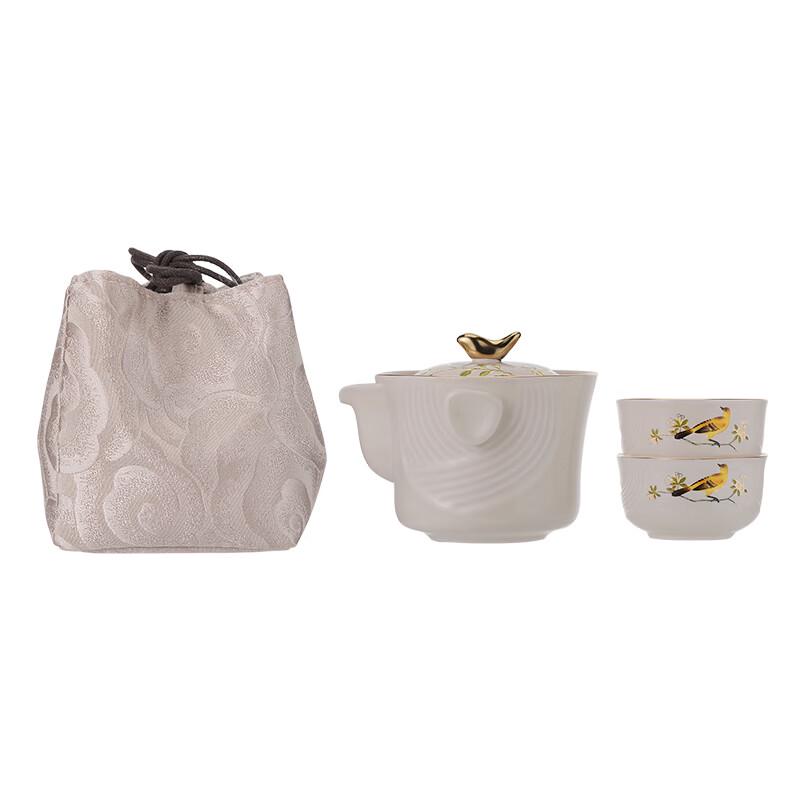 Duoyangwu Xishang Meishao Portable Ceramic Tea Set (4-Piece)