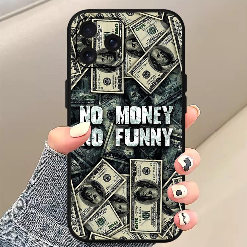 Luxury Funny Dollar US Phone Case For iPhone Mini 11 12 13 14 15 Pro XS Max X Plus SE XR Black Soft Shell