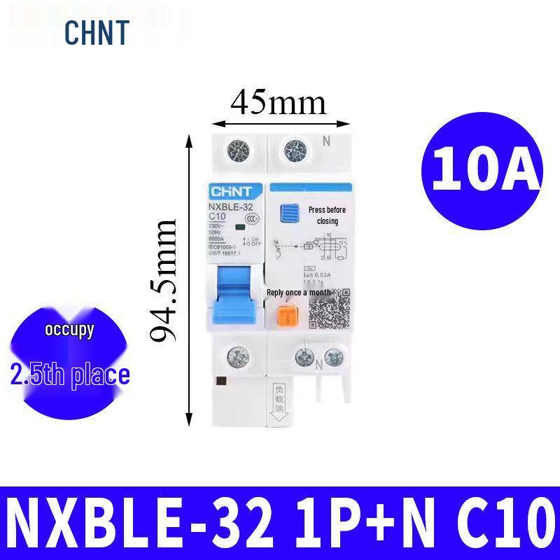 Chint Leakage Protector Circuit Breaker: 2P, 1P3P+N, 4P with Leakage Protection (32A, 20A, 40A, 63A) Air Switch