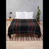 Stewart Black Schottenkaro Wolldecke Weiches Karomuster Wolldecke für Sofa Bett Heimdeko Geschenk