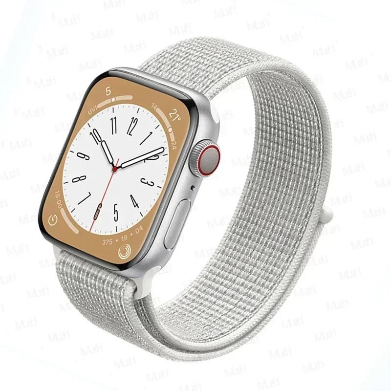 Nylon loop Strap For Apple Watch bands 46mm 44mm 40mm 45mm 41mm 42mm Sport Bracelet iwatch Ultra 2 49mm Series 10 9 8 se 7 6 5 4 Strap