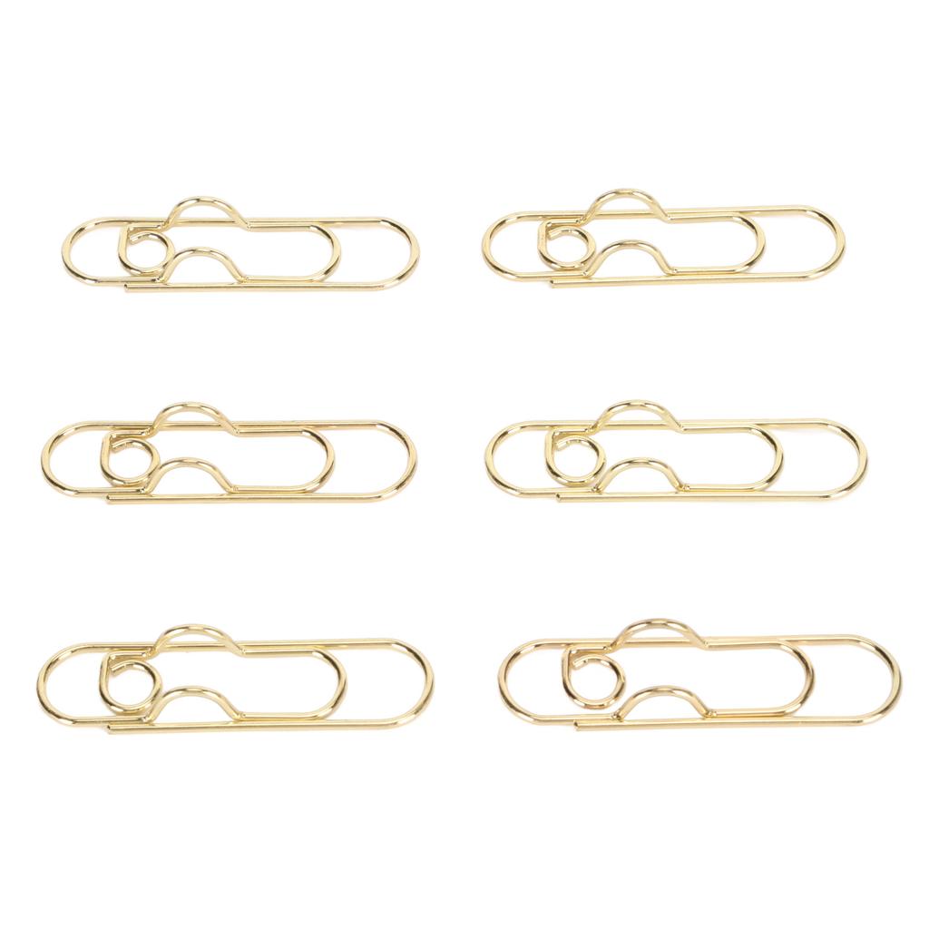40pcs Carbon Steel Pen Clips Golden Pen Holder Clips Small Portable Pen Clips for Stationery Office