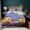 Owl Duvet Cover Twin King Queen Size Cartoon Owl Comforter Cover Bird Animal Bedding Set Boys Quilt Cover Polyester Quilt Cover