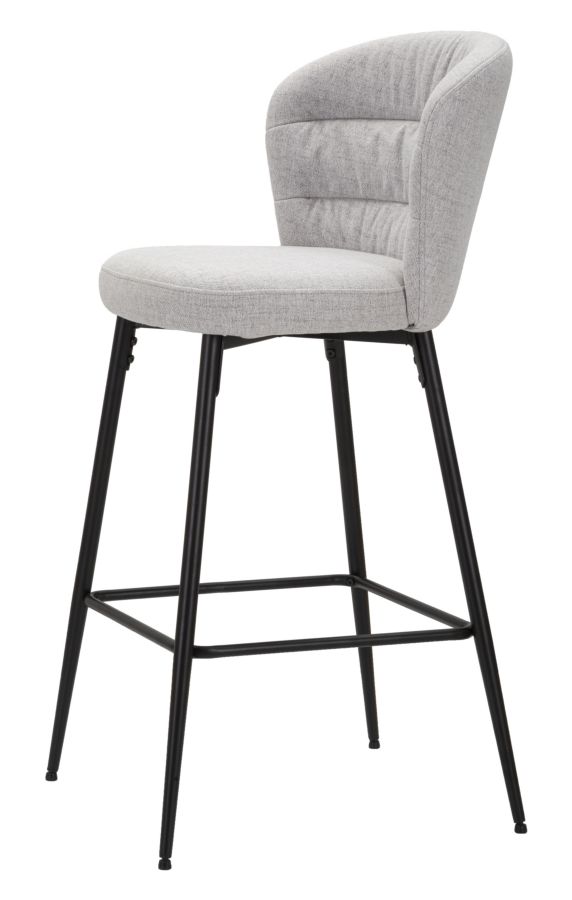 Bar Stool Losanna Grey Set 2 Pz Cm 52X59X108