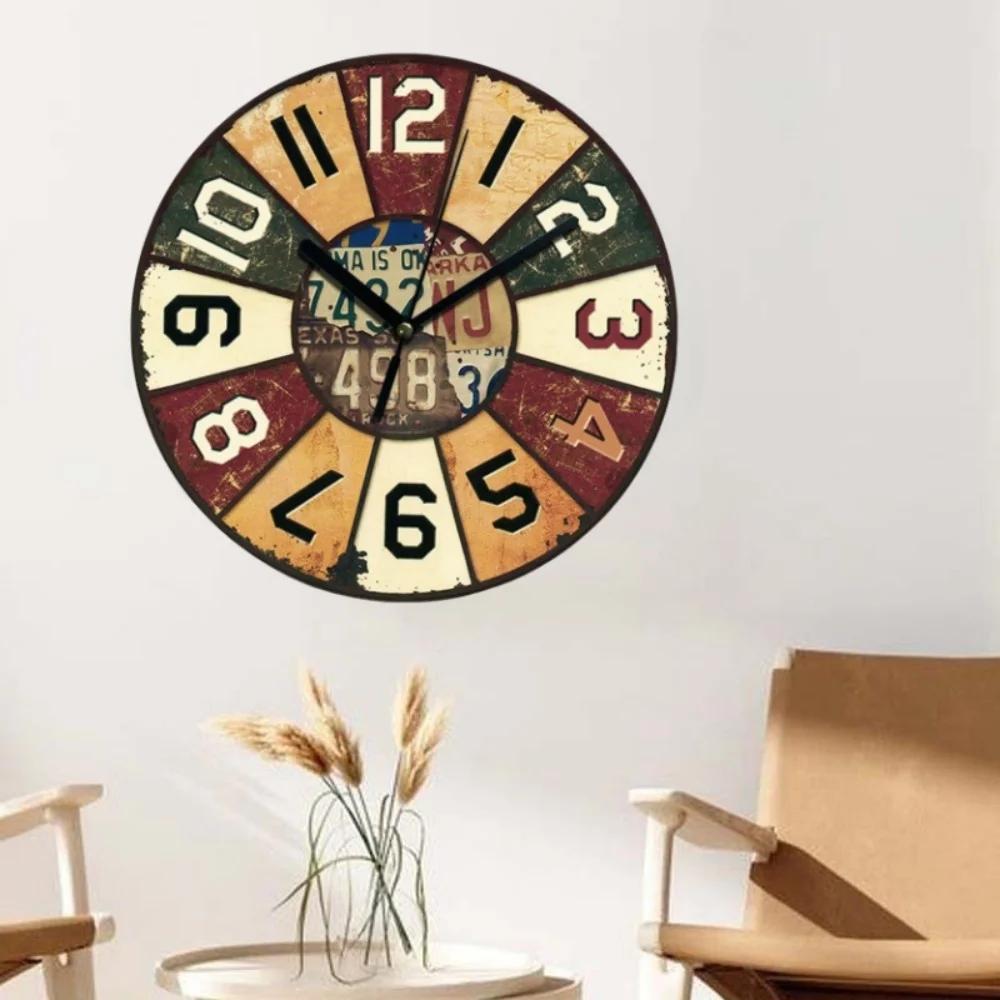 10 Inch Silent Xyloid Wall Clocks Decorative Non Ticking Clock for Home Office Kitchen Bedroom Living Room, Bedroom, Study