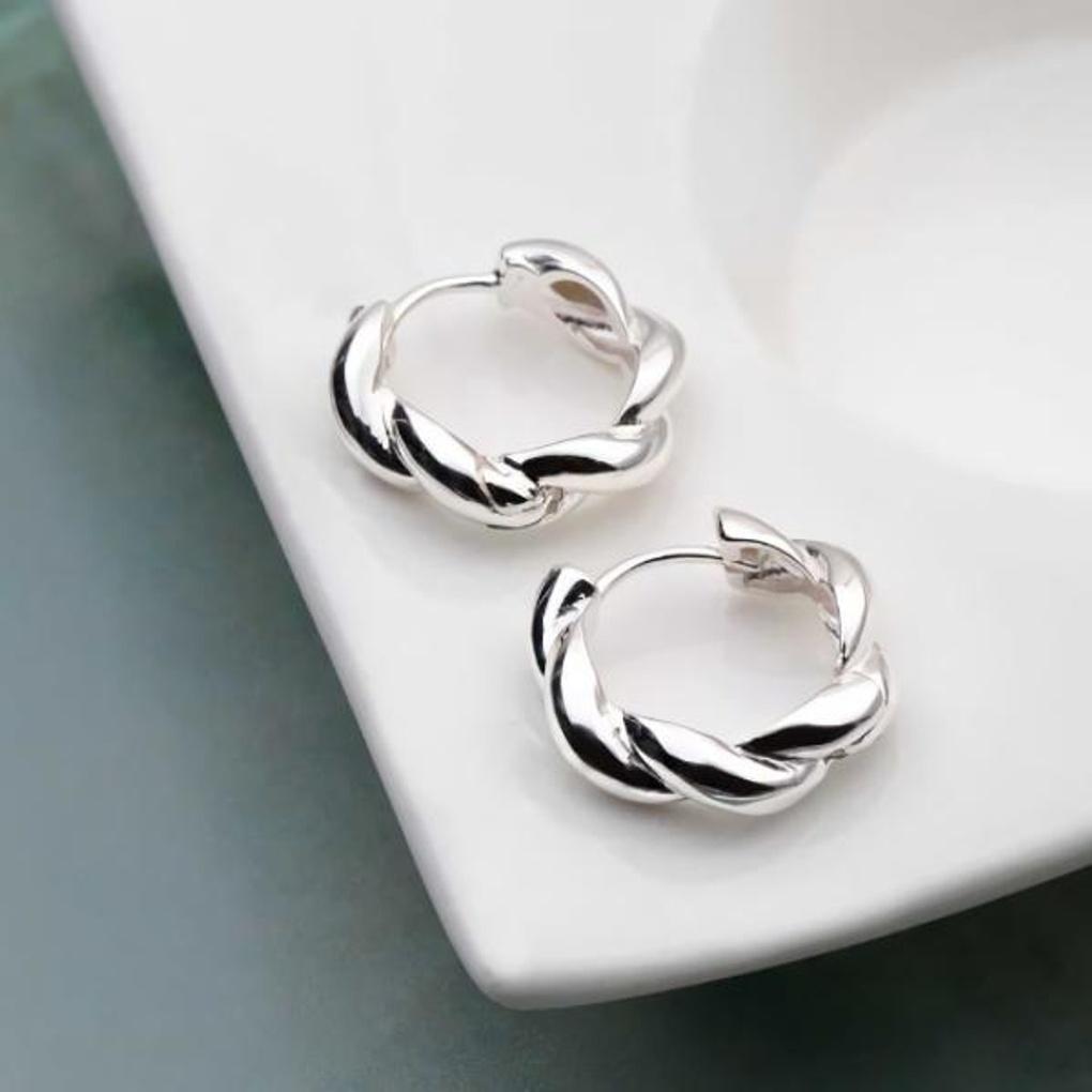 Women's Accessories Daily Wave One-Touch Earrings