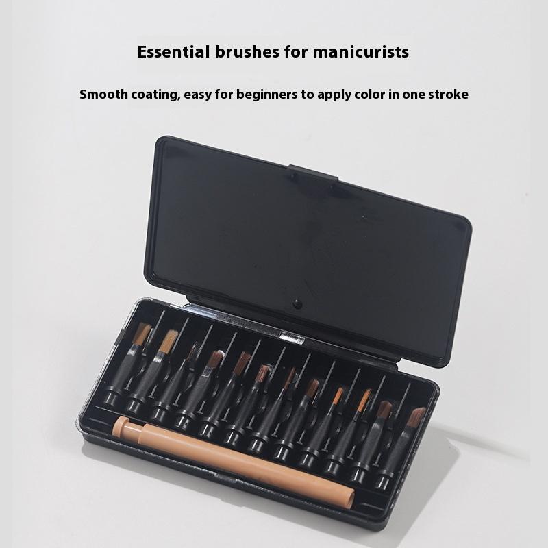 12Pcs/Set Disposable Nail Polish Brush Pen Can Replacement Head Brush Nail Brush Liquid Applicators Phototherapy Manicure Tools