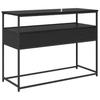 Console Table Black Oak Effect 100 X 40 X 75 Cm