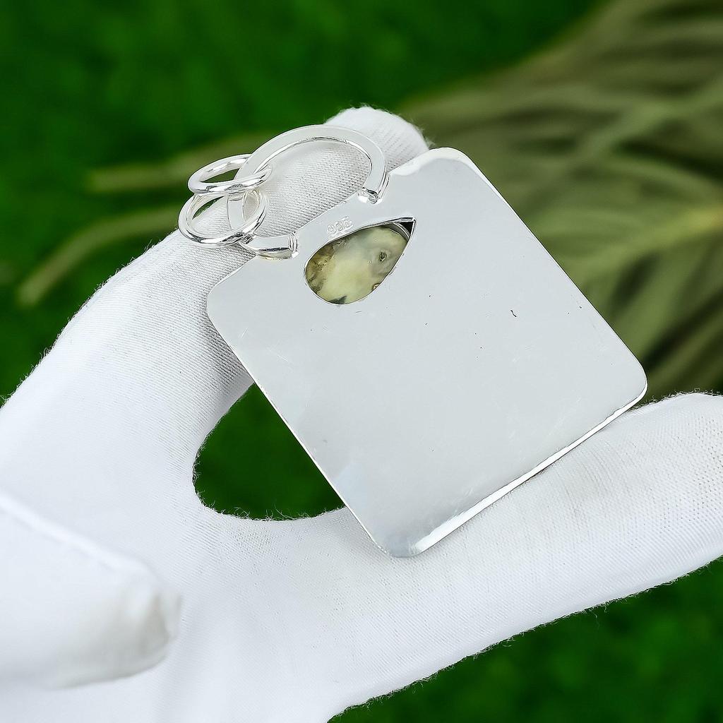 Daughters Day Deal Pear Ocean Jasper Stone Pendant Jewelry 925 Sterling Silver