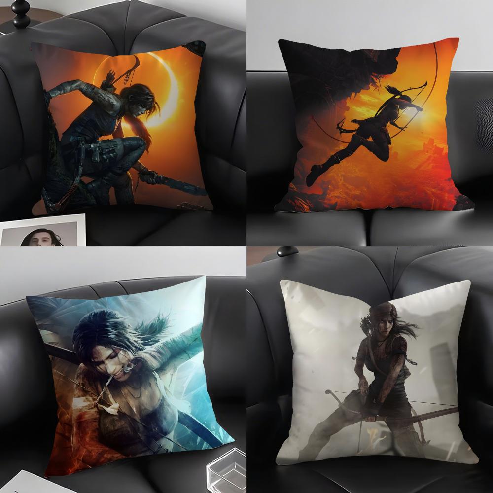 SShadow Of The TombB Raider Cushion Cover Pillowcase Ultra Soft Skin Friendly Fabric Cloud Like Comfort Concealed Zipper