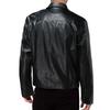 Herren PU Leder Motorrad Lederjacke mit Reißverschluss und mehreren Taschen Herbst Revers Lederjacke Lederjacke Herren