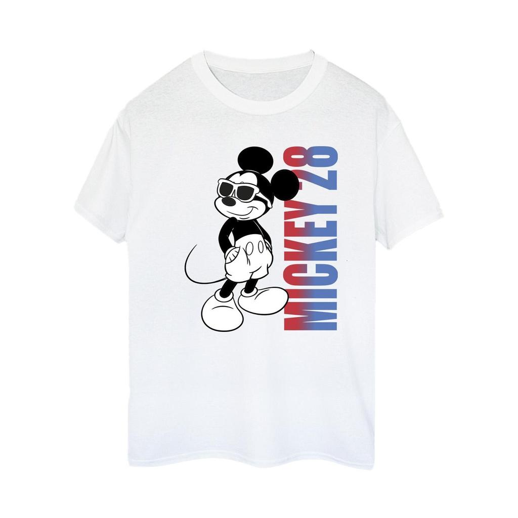 Disney Womens/Ladies Mickey Mouse Gradient Cotton Boyfriend T-Shirt