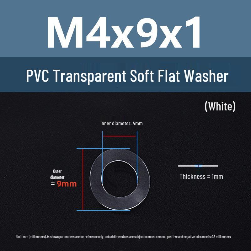 Yigu Transparent PVC Washer: Insulating Soft Rubber Gasket for Screws