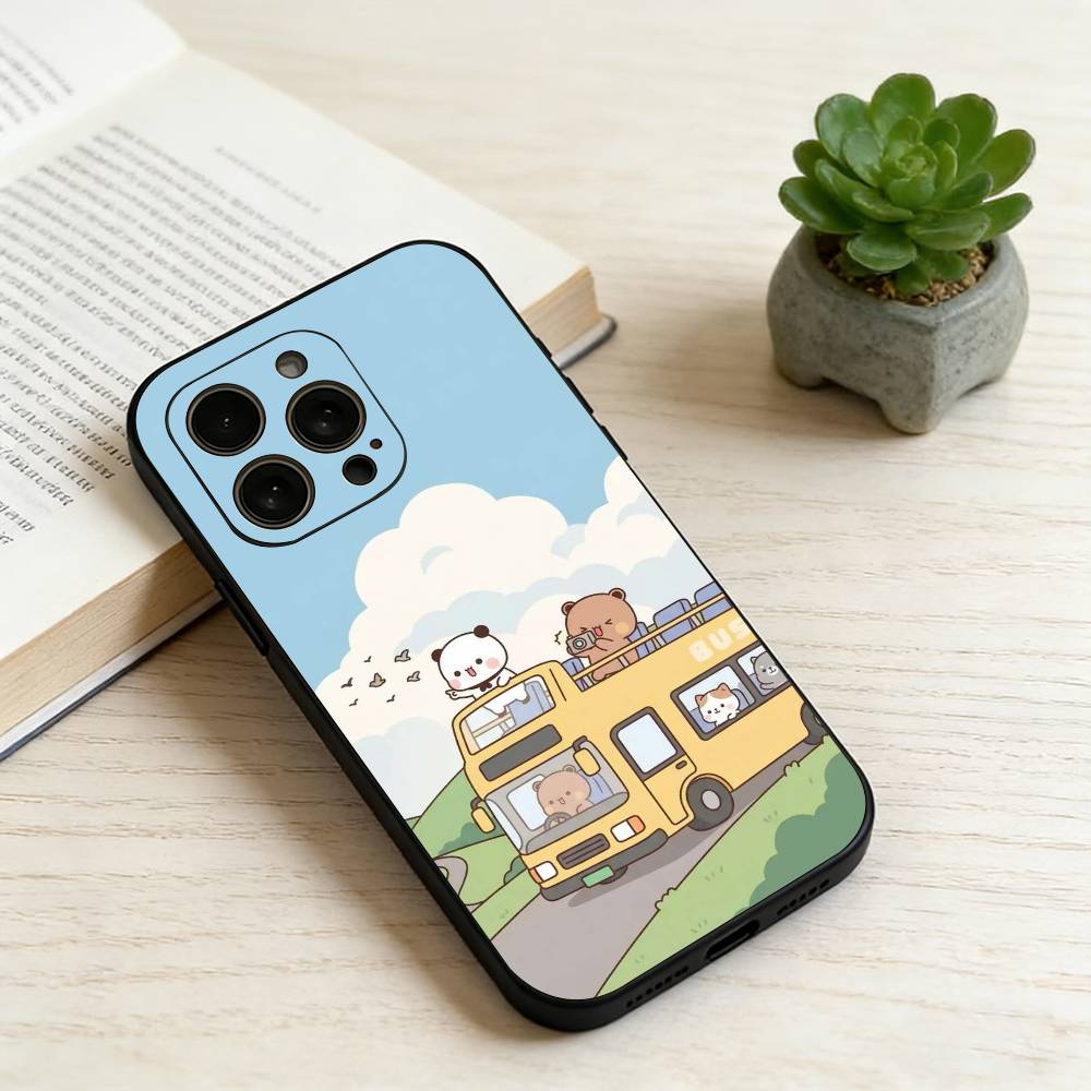 

Cute B-BuBu D-DuDu Phone Case For iPhone 17, 16,15,14,13,12,11 Plus,Pro Max, Others Soft Black Cover iPhone13PRO