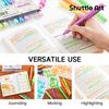 Shuttle Art Highlighter Pastel Neon Chisel for Diary Card SNS Pens, 12-Pack, Retractable, & Colors, Soft, Vibrant, Water-Based, Tip, Quick-Drying,