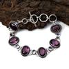 Piedra preciosa amatista : Pulsera de Joyería Hecha a Mano de Plata de Ley 925 con Múltiples Piedras Preciosas