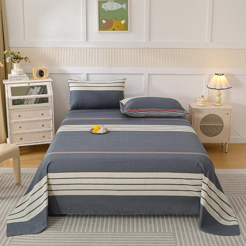 Cotton Bed Flat Sheet designed for Double Bed Plain Solid Color Top Sheets Single/Queen/King Flat Bedsheets Household Bed Linen Sheets