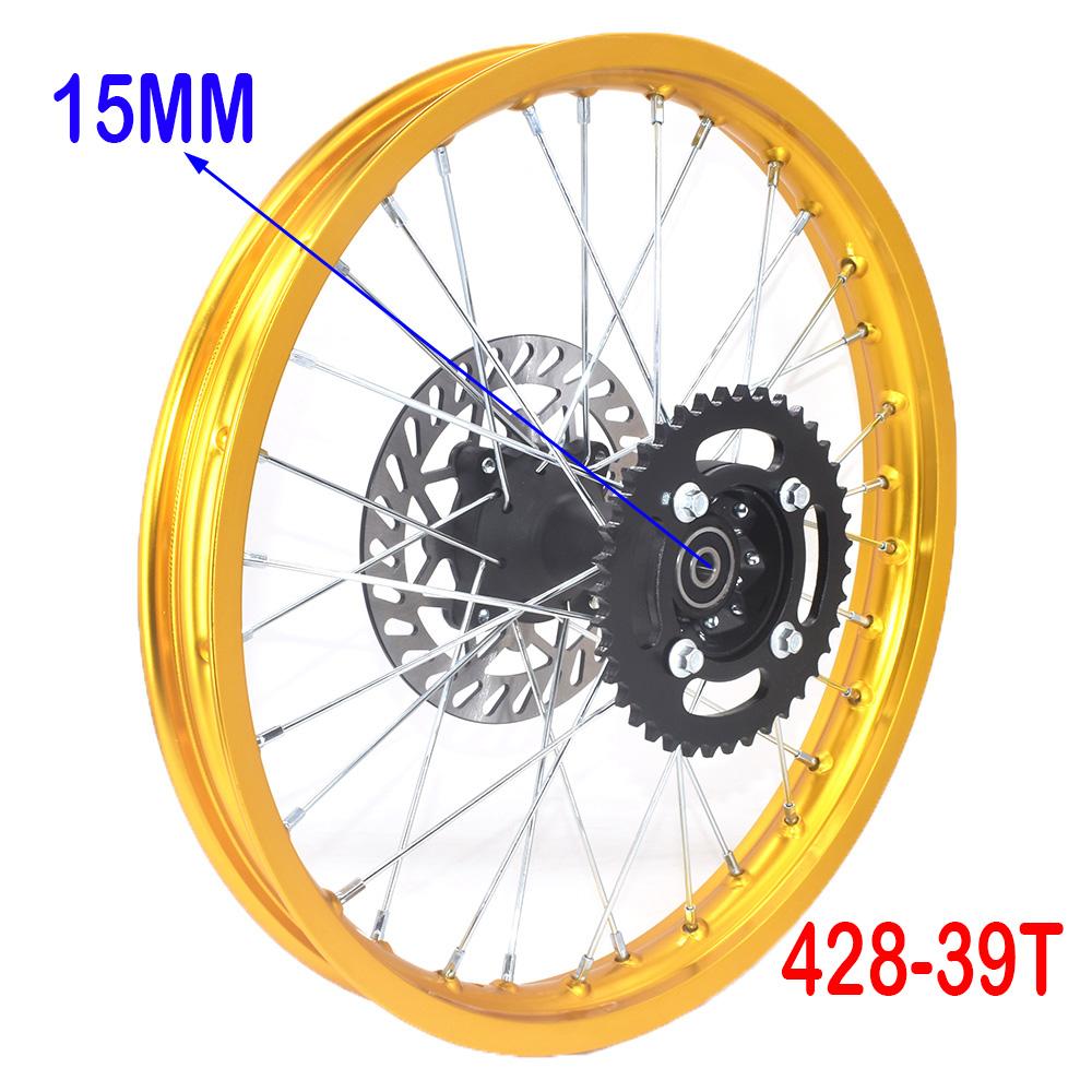 Rear Rims Aluminum Alloy Circle Of 17" Wheel 1.60 X 17" Inch with Disc Brake Sprocket for KLX CRF Kayo Apollo BSE Dirt Pit Bike