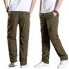 MUBA Cargo Windproof Winter Pants for and Skiing Size Men's Fleece-Lined Pants, Work, Hiking, Mountaineering, (Olive, M)