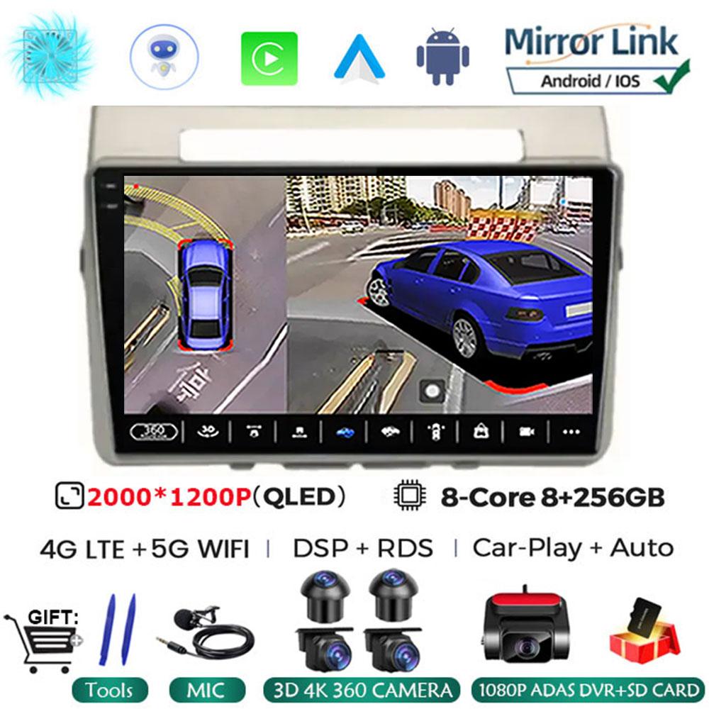 Android 14 Car Radio for Toyota Corolla Verso AR10 2004 - 2009 Multimedia Player 2Din Carplay Stereo Headunit Audio Wifi 4G