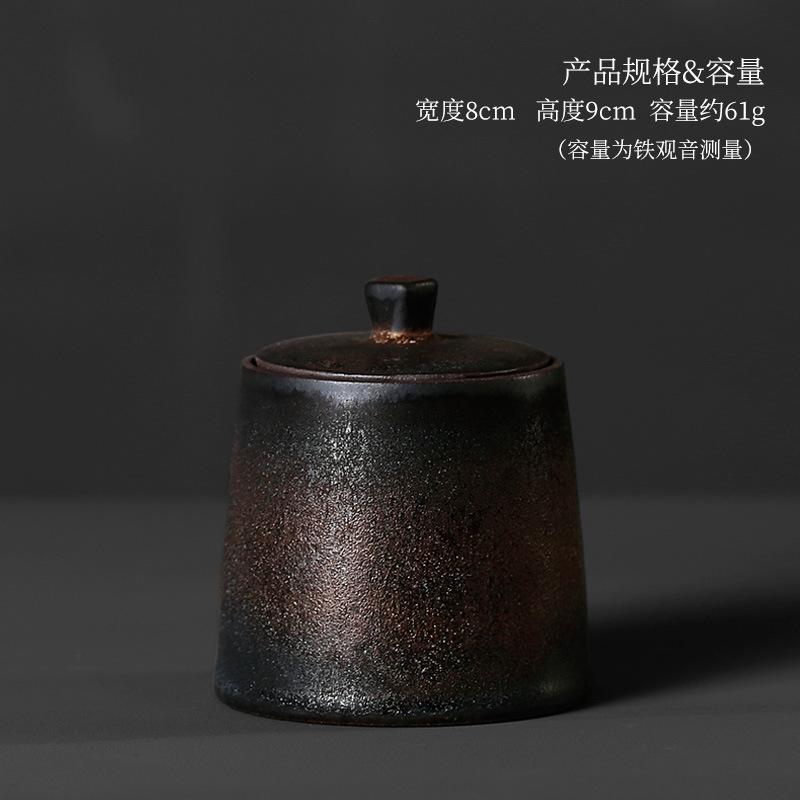 Creative Gilded Ceramic Sealed Jar Home Storage Jar Vintage Coffee Bean Candy Jar Storage Container Tabletop Ornament Home Decor
