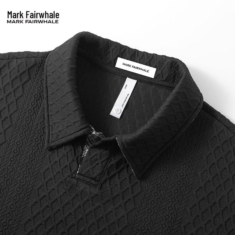 Mark Fairwhale Men's Waffle Knit Short-Sleeve Polo T-Shirt