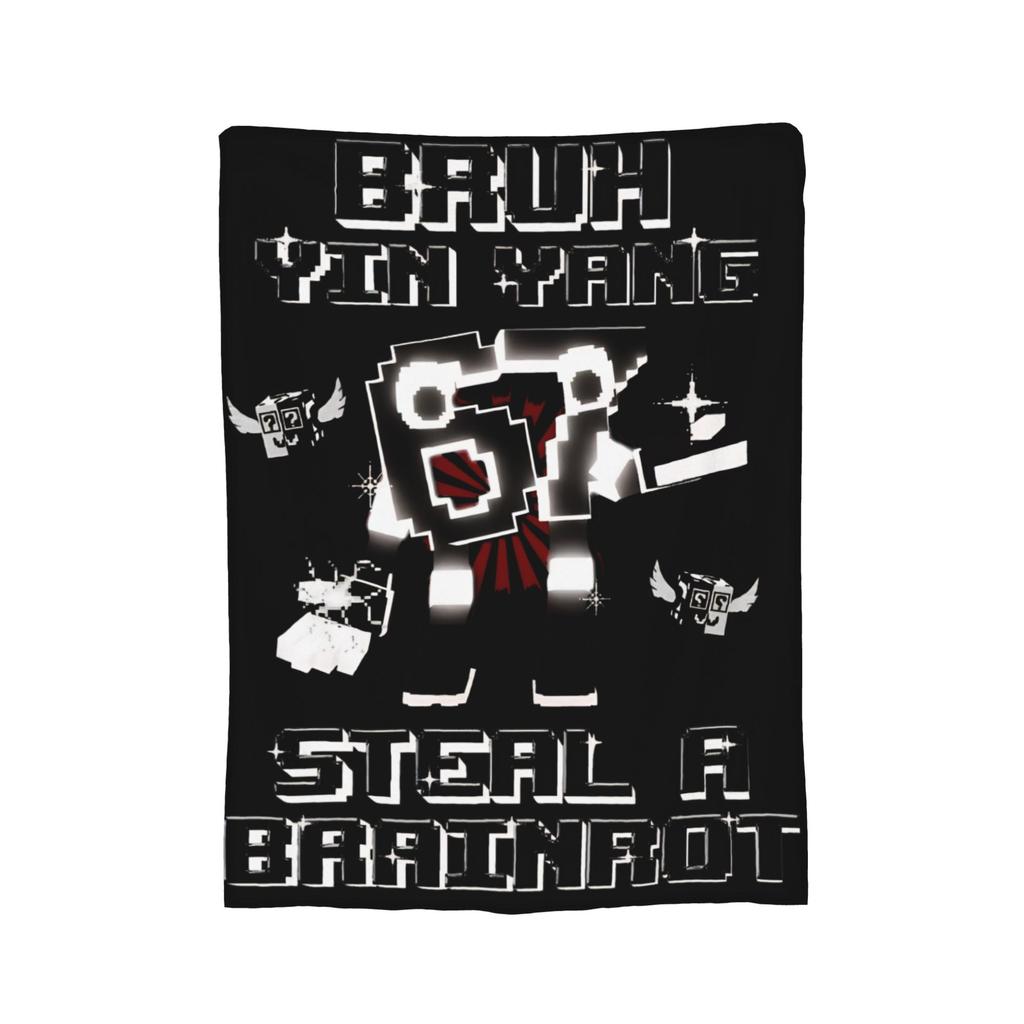 Steal a Brainrot Game Blanket Flannel Super Soft Throw Blanket for Bedroom Sofa Bedspread