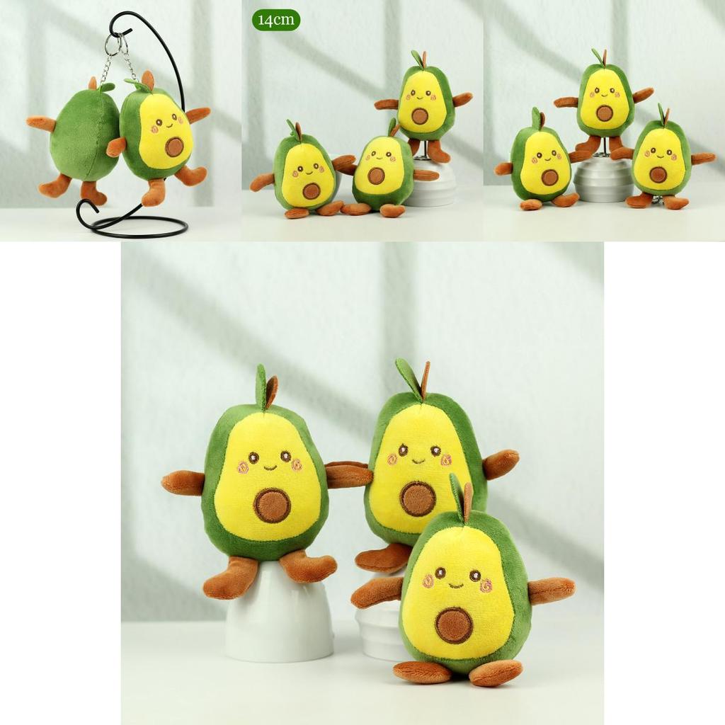 Adorable Four-inch Avocado Plush Toy Keychain Cute Backpack Charm Gift For Kids