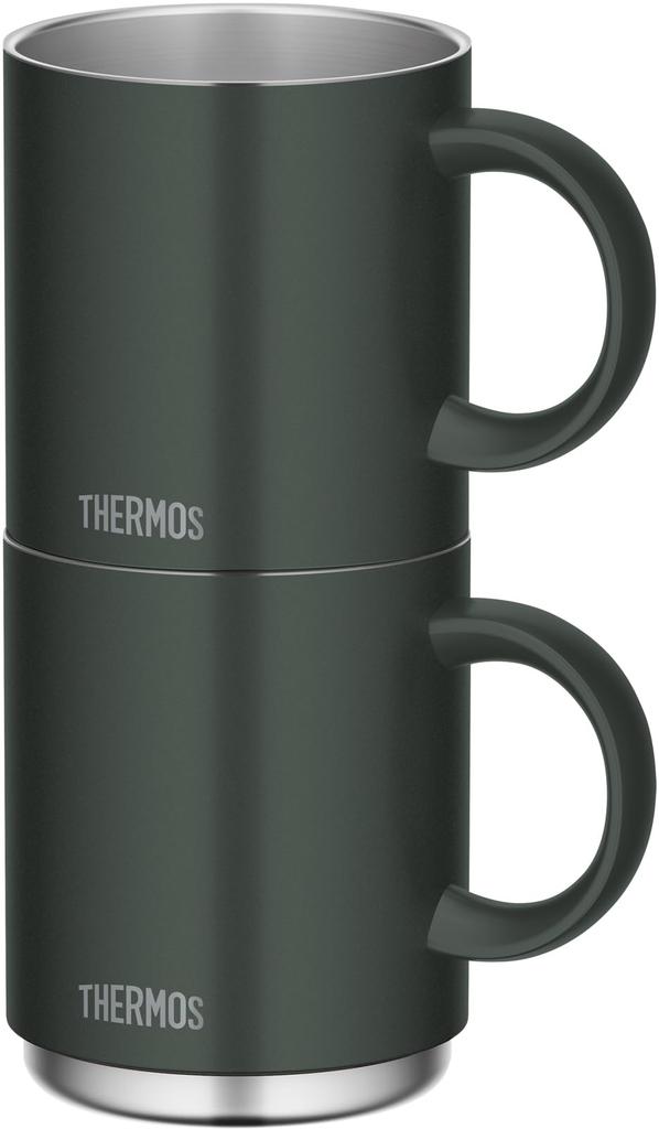 Thermos Vacuum Insulated Forest FG Mug, 450ml, Green, JDS-451 (Dishwasher Safe)