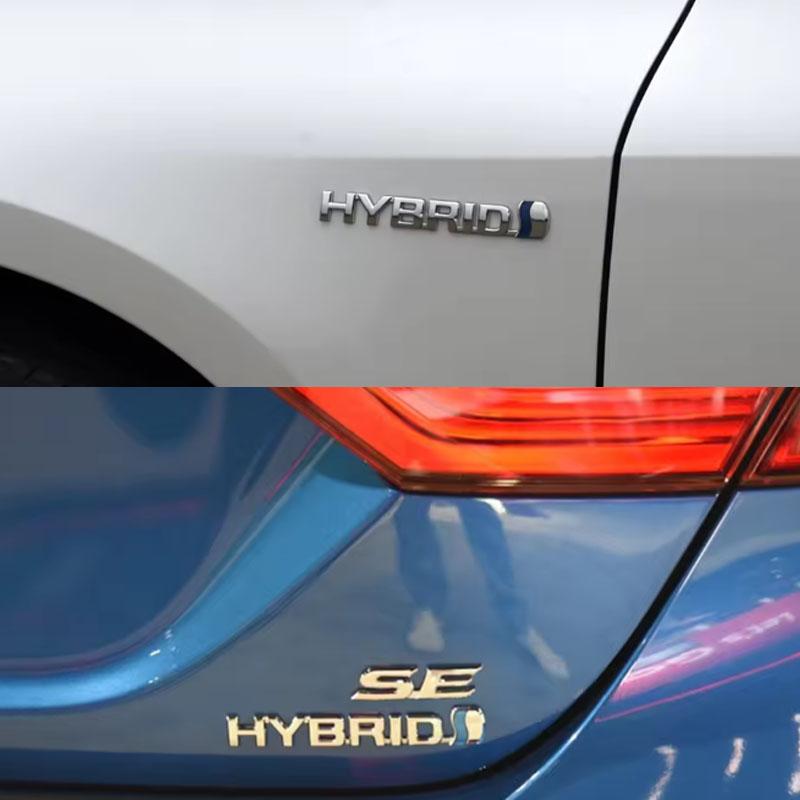 3D Premium ABS HYBRID Letter Sticker Tail Bumper Badge Auto Rear Trunk Emblem Accessories