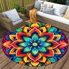1pc Soft, Absorbent & Non-Slip Colorful Flowers Round Rug, Perfect for Entryway, Living Room, Bedroom Decor, Machine Washable Flannel Memory