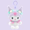 Sanrio Kuromi Flower Pendant Hello Kitty Plush Charm