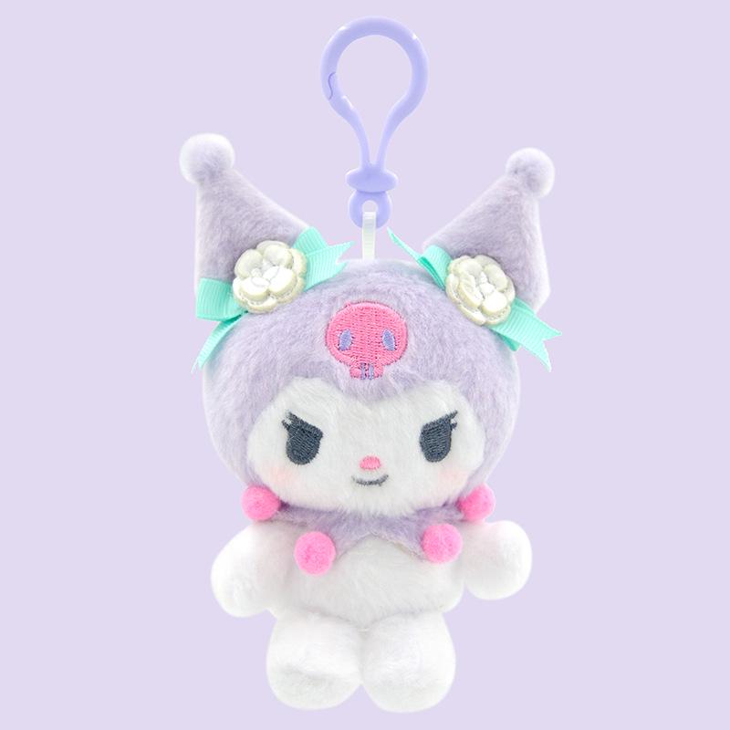 Sanrio Kuromi Flower Pendant Hello Kitty Plush Charm