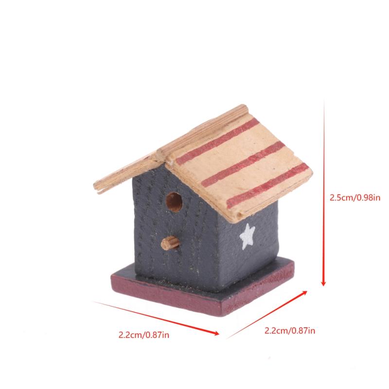 

1/12 Dollhouse Miniature Bird House Model Dollhouse Mini Fairy Garden Decoration Dolls House Accessories Micro Scene Ornament