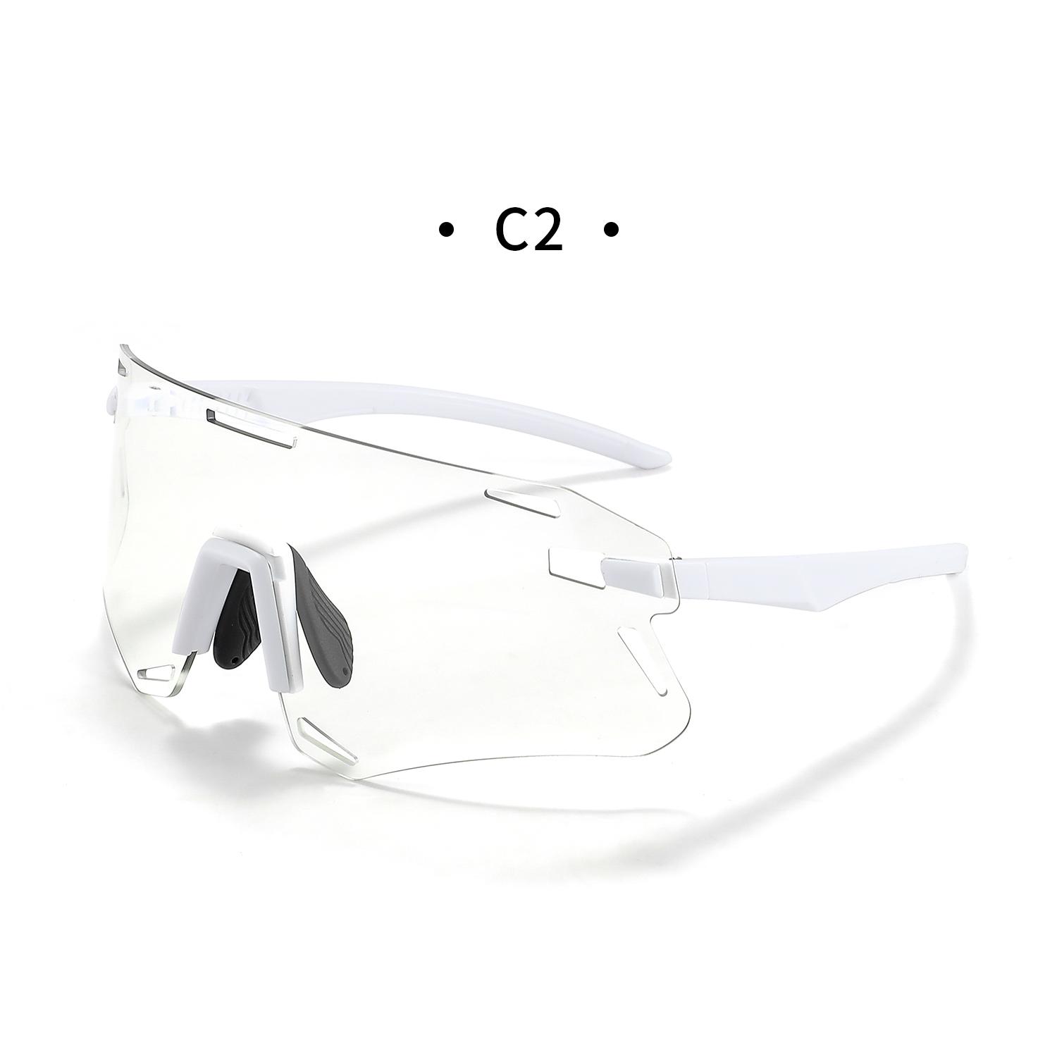 

Outdoor Cycling Sunglasses, Sports Riding Glasses Mountaineering Night Riding Sunglasses One-Piece Protective Windproof Goggles белый