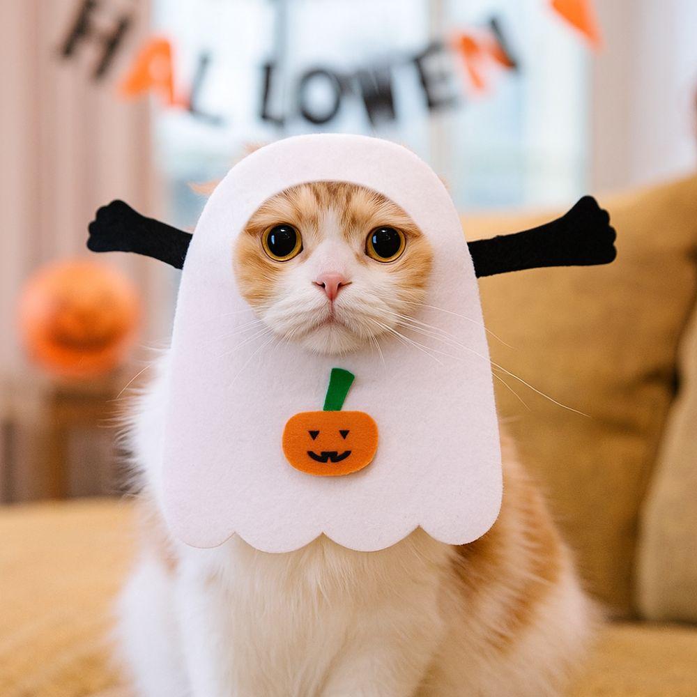 Cartoon Halloween Pet Costume Pumpkin Spider Halloween Cat Headgear  Halloween Party