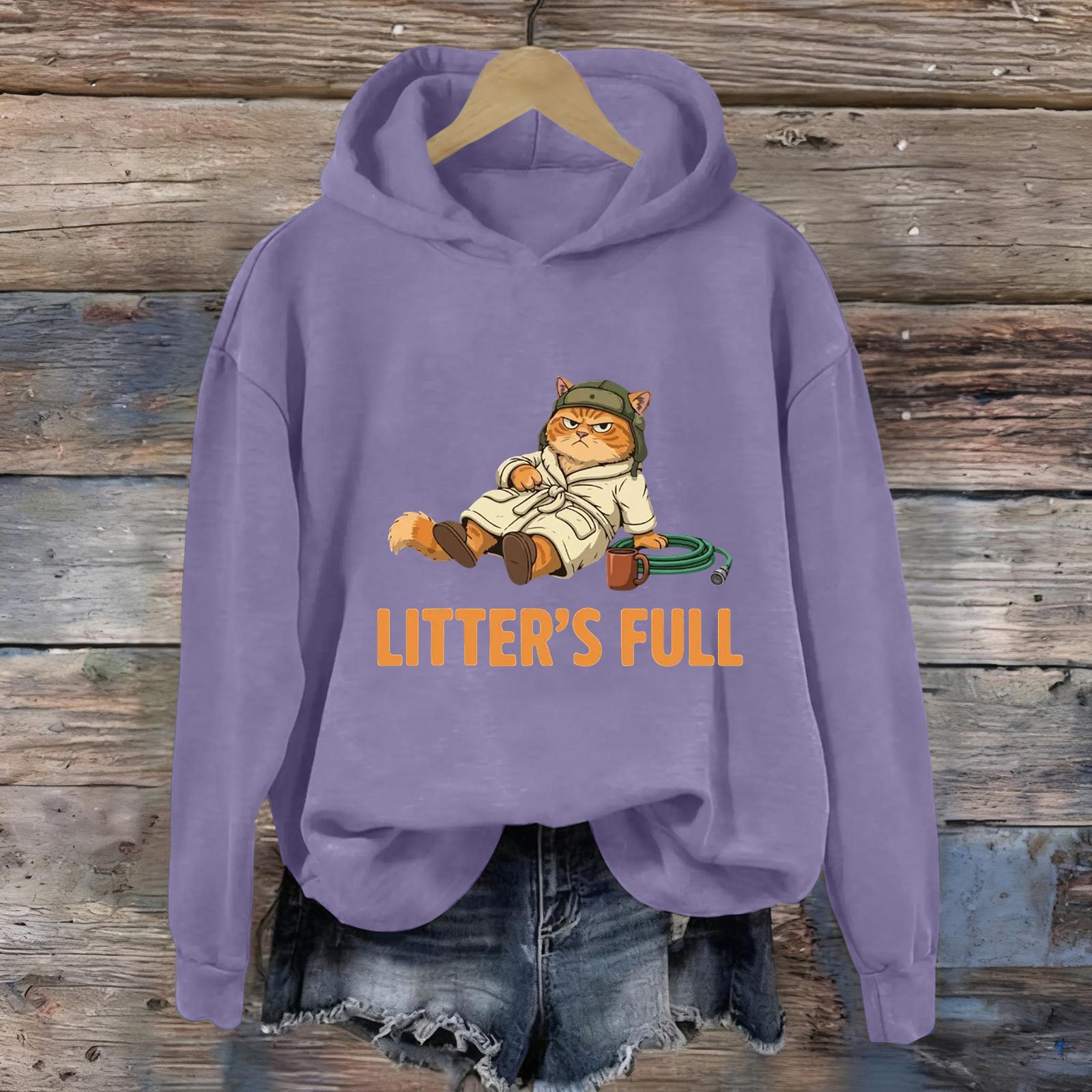 

Женская мода Повседневные универсальные толстовки на каждый день с длинным рукавом и капюшоном XXL фиолетовый