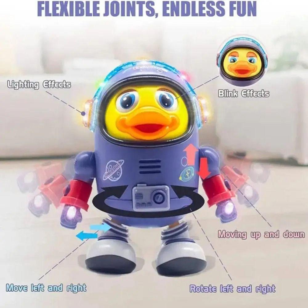 Sound And Light Electric Dance Space Duck Plastic Duck Musical Interactive Toy Kids Toddlers